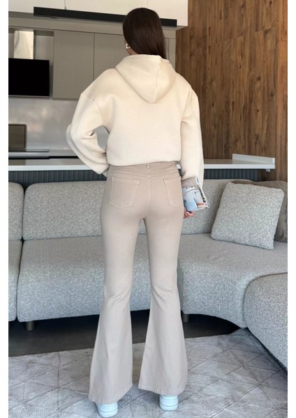 Ispanyol Paça Likralı Kadın Gabardin Pantolon P-00012118 modelleri