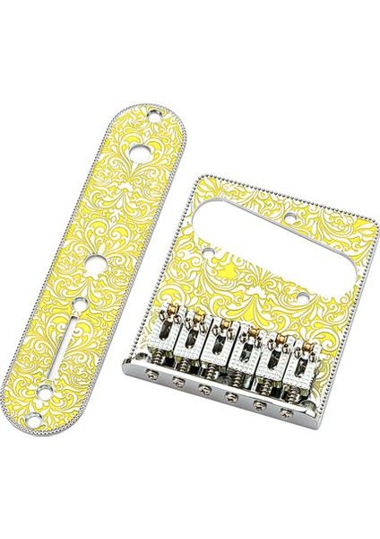 Tl Elektrik Gitar Parçaları Için Oyma Dekoratif Desenli 6 Telli Makaralı Eyer Köprüsü ve Kontrol Plakası (Yurt Dışından) fiyatları