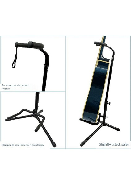 Tamamen Katlanabilir Dikey Gitar Standı, Folk Gitar, Elektrik Pipa ve Diğer Enstrümanları Sergilemek Için Uygun (Yurt Dışından) modelleri