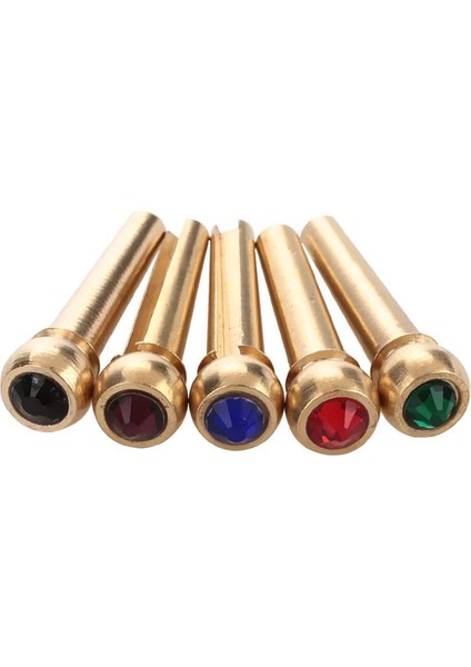 Akustik Gitarlar Için 6 Adet Pirinç Köprü Pimleri Sabit Tel Çivileri 6 ve 12 Enstrüman Gelişmiş Ton Stabilitesi (Yurt Dışından)