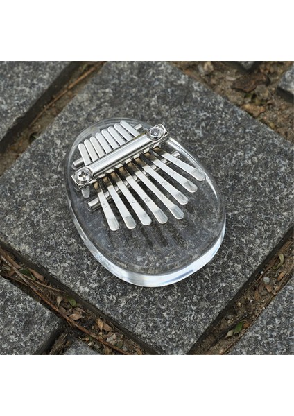 Tuşlu Mini Kalimba Gökkuşağı Şeffaf Kristal Parmak Piyano Enstrümanı Kedi (Yurt Dışından)
