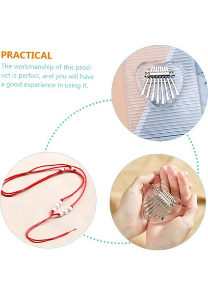 Tuşlu Mini Kalimba Gökkuşağı Şeffaf Kristal Parmak Piyano Enstrümanı Kedi (Yurt Dışından) indirimleri