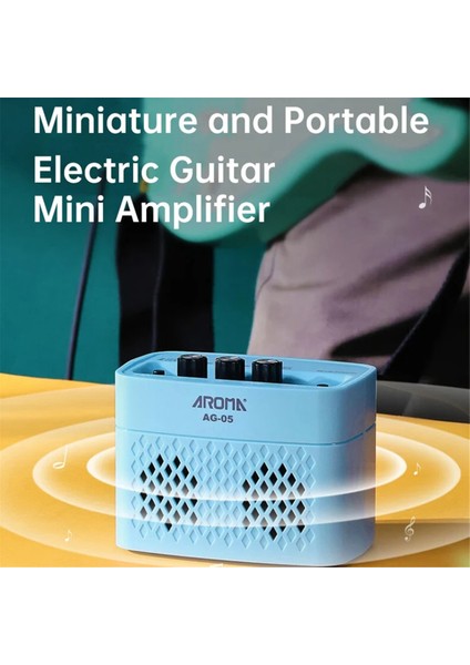 Aroma Gitar Amfisi 5W Elektrikli Amfi Küçük Pratik Bluetooth Temiz ve Overdrive Kanalları Mavi (Yurt Dışından) indirimleri