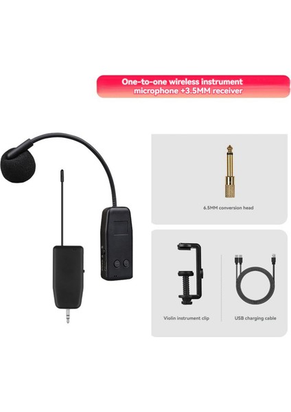Keman Kablosuz Mikrofon Müzik Aleti Sahne Performans Ses Alıcısı ve Vericisi Kısa Klip (Yurt Dışından) fiyatları