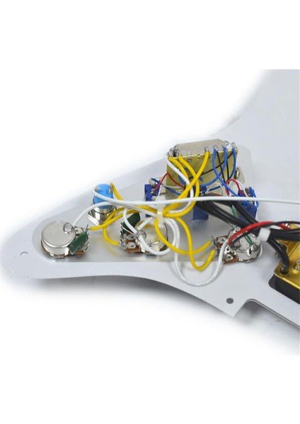 Beyaz 3 Katmanlı Elektrik Gitar Humbucker Sol El Pickguard Manyetiği Tek Kesim Kablolama Yüklenmiş Önceden Kablolanmış Anahtar (Yurt Dışından) fırsatları