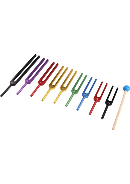 Diyapazon Çakra Seti, 174Hz/285Hz/396Hz/417Hz/528Hz/639Hz/741Hz/852Hz/963Hz, Çakrayı Iyileştirmek Için, Ses Terapisi Çok Renkli (Yurt Dışından) modelleri