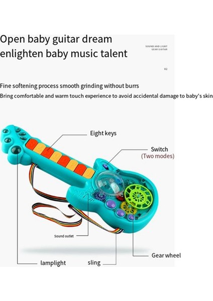 Bebekler ve Yürümeye Başlayan Çocuklar Için Müzikal Gitar, Yanıp Sönen Işıklar ve Sesler, Bebekler ve Yürümeye Başlayan Çocuklar Tarafından Çalınan Keman (Yurt Dışından) modelleri