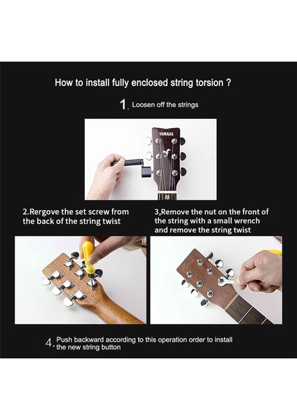 Bakelit Gitar Yarı Halk Alaşımlı Yarım Daire Tamamen Kapalı Tel Düğmesi Rulo Mandal (Yurt Dışından) indirimleri