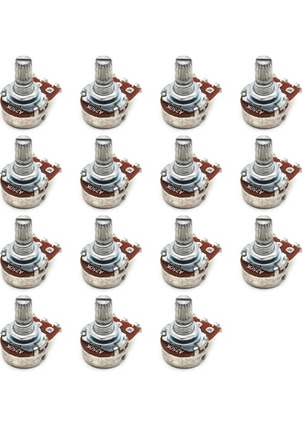 15 Adet A Tipi (Ton) Gitar Aksesuarları 18MM Elektrikli Küçük Potansiyometre Ton Düğmesi Modülasyon Anahtarı Kolu A250K (Yurt Dışından)