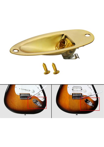 1/4 Inç Gitar Giriş Jak Plakası Soket Çıkışı Strat Mono Elektrik Değişimi Için Yüklü Parçalar (Yurt Dışından) fiyatları
