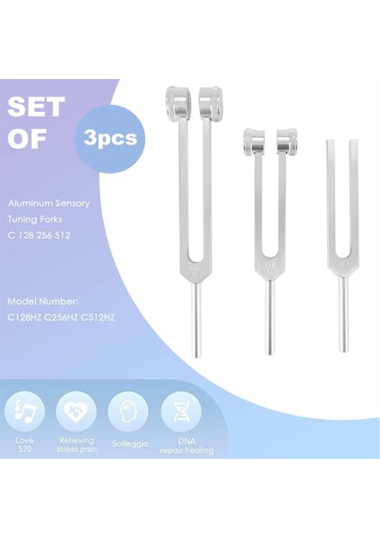 Çekiç ve Temizleme Bezi ile Diyapazon Seti - Iyileştirici, Stres Giderici Müzik Enstrümanı Için Ideal (Yurt Dışından) modelleri