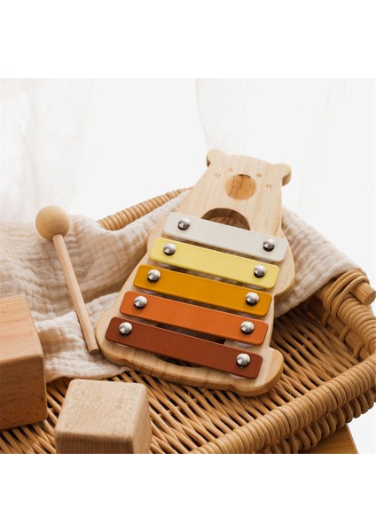 Bebek Ahşap Müzik Aletleri Oyuncakları Çok Işlevli Ayı Şekli Ksilofon Oktav Çalma Hediyesi (Yurt Dışından) fırsatları