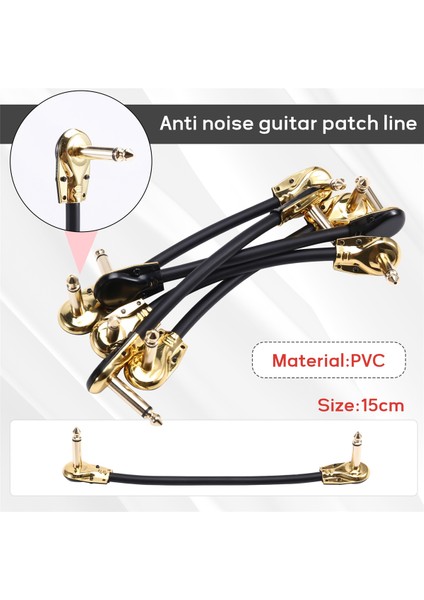 Gitar Hattı Etki Cihazı Bağlantı Telleri Çift Düz Kafa Anaerobik Ses Pedalı Enstrüman Jak Fişi 15CM (Yurt Dışından) fırsatları
