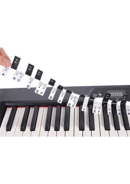 2 Adet 88 Tuş Çıkarılabilir Piyano Tuş Etiketleri Klavye Çıkartmaları Not Işaretleyici Başlangıç Seviyesi Öğrenciler Için Siyah+Beyaz (Yurt Dışından) fırsatları