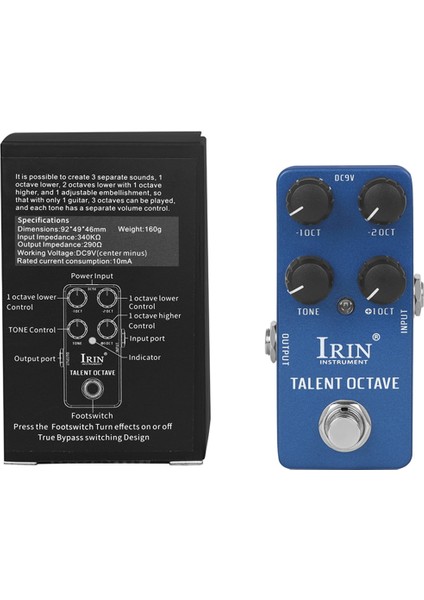 -19 Talent Octave Gitar Efekt Pedalı 3 Ayrı Ses Efektleri True Bypass Pedalları Aksesuarları (Yurt Dışından) fiyatları