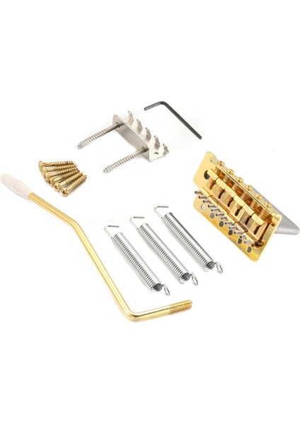 52.5mm Vintage Elektrik Gitar Tekli Rocker Köprü Tremolo Sistemi Kuyruk Parçası, Altın (Yurt Dışından)