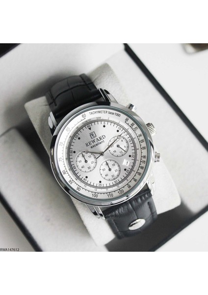 Excellent RWA147612 Siyah Deri Kayışlı Erkek Kol Saati