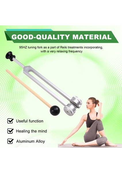 Şifalı Ses Terapisi Yoga Için Çekiç ve Silikon Tabanlı 95 Hz Diyapazon Enstrümanı (Yurt Dışından) fırsatları