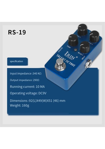 -19 Talent Octave Gitar Efekt Pedalı 3 Ayrı Ses Efektleri True Bypass Pedalları Aksesuarları (Yurt Dışından) fırsatları