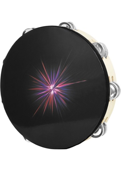 10 Inç Elde Taşınabilir Tef Çift Sıra Jingle Davul Perküsyon Enstrümanı Yetişkin Kilise Ktv Parti Dans Müziği (Yurt Dışından)