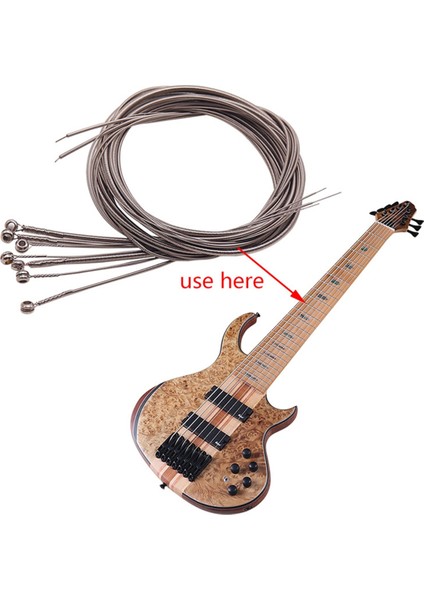 Adet Bas Telleri Gitar Parçaları Aksesuarları Tel Gümüş Kaplama Ölçü Müzik (Yurt Dışından) fiyatları