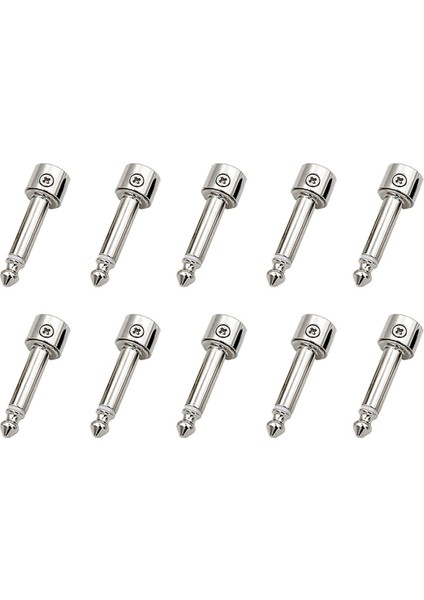 10 Adet 6.35MM Lehimsiz Fiş Seti Dıy Gitar Pedal Panosu Elektrik Aksesuarları (Yurt Dışından)