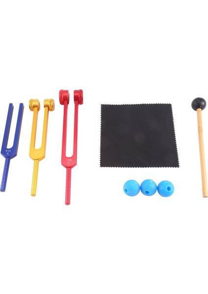 Diyapazon Seti (128Hz, 256Hz, 512Hz), Ses Şifası, Meditasyon, Terapi, Stres Giderici, Çok Renkli (Yurt Dışından) fiyatları