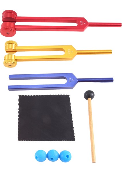 Diyapazon Seti (128Hz, 256Hz, 512Hz), Ses Şifası, Meditasyon, Terapi, Stres Giderici, Çok Renkli (Yurt Dışından) modelleri