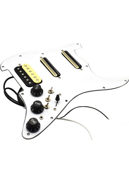 Elektrik Gitar Pickguard Manyetik Kablolaması Yüklenmiş Önceden Kablolanmış Scratchplate Montajı (Yurt Dışından)