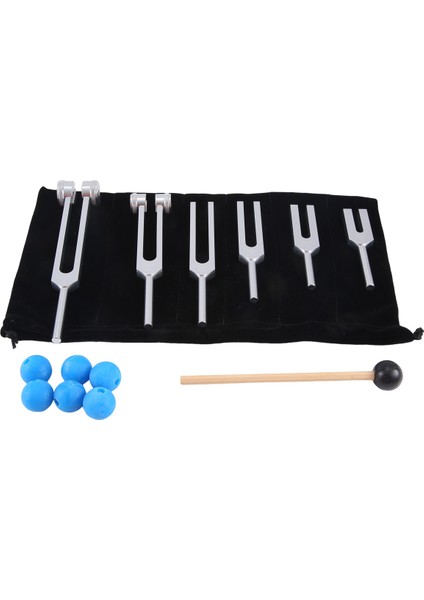 Adet 128Hz 256Hz 512Hz 1024Hz 2048Hz 4096Hz Kit Healing Sound Titreşim Aleti Için Diyapazon, Gümüş (Yurt Dışından) modelleri