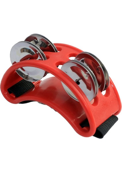 Güçlü Ses Ayak Tef Ayarlanabilir Tefler Müzik Aleti ile Performans Şarkı Söyleme Kırmızı (Yurt Dışından)