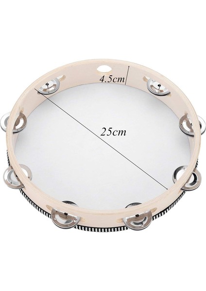 Yetişkinler Için Tef 10 Inç Elde Tutulan Davul Zili Metal Jingle'lar Perküsyon Hediye Müzik Eğitim Enstrümanı (Yurt Dışından) fırsatları