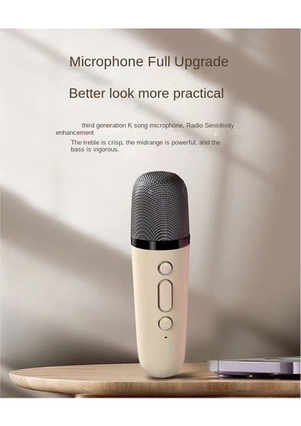 Kablosuz Mikrofonlu Pembe Mini Karaoke Makinesi, Taşınabilir Bluetooth Hoparlör (Yurt Dışından) fırsatları