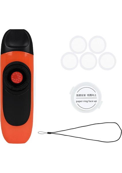 Kazoo Profesyonel Olarak Müzik Aleti Çalar, Öğrenmesi Kolay Gitar Eşlik Enstrümanları, Turuncu Kırmızı (Yurt Dışından)