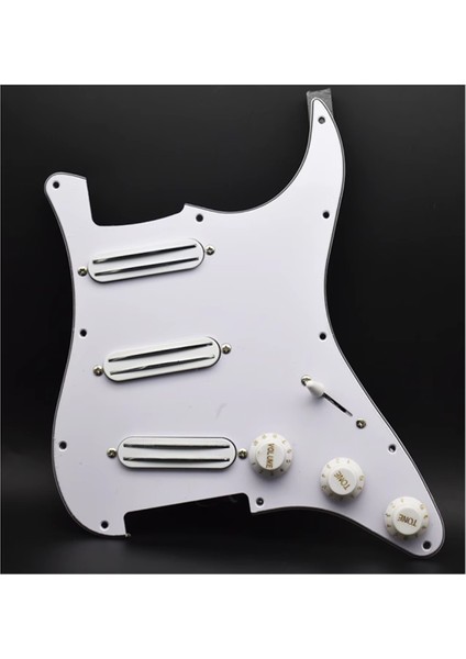 Gitar Çift Sıcak Ray Humbucker Manyetikleri Için Önceden Kablolanmış Sss Pickguard Kiti Scratchplate Montajı (Yurt Dışından) modelleri