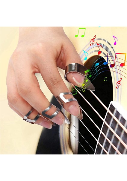 12 Adet Çelik Parmak Pena Seti, Paslanmaz ve Başparmak Penaları, Parmakla Ayarlanabilir Bas (Yurt Dışından) indirimleri