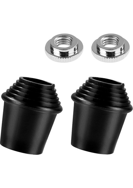 2 Paket Bas Davul Mahmuz Ayakları, Kilit Somunlu Dişli Kauçuk Ayaklar (Yurt Dışından)