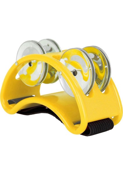 Güçlü Ses Ayak Tef Ayarlanabilir Tefler Müzik Aleti ile Performans Şarkı Söyleme Sarı (Yurt Dışından)