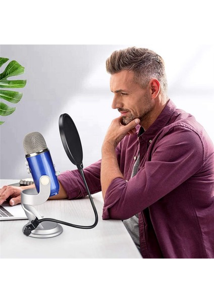 Çift Kayıt Sprey Geçirmez Kılıf Mikrofon Stüdyo Rüzgar Geçirmez ve Kırılmaya Karşı Dayanıklı (Yurt Dışından)