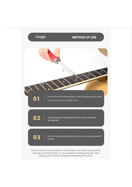 Gitar Temizleme Dosyası Aracı Yivli Delik Perde Somunu Eyer Yiv Testeresi Aksesuarlar Için (Yurt Dışından) indirimleri