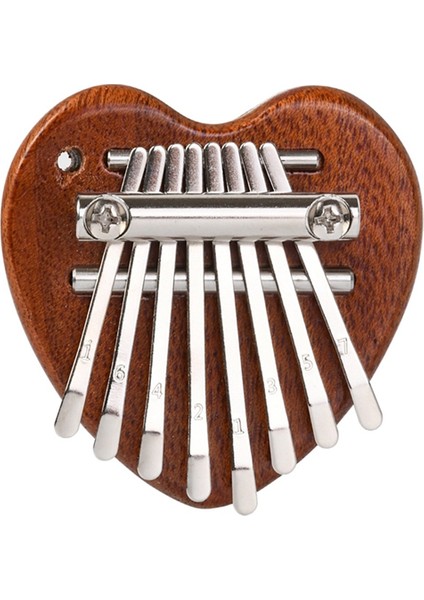 Mini 8 Tonlu Küçük Resim Kalimba Sırt Çantası Dekorasyon Hediye Askısı Maun Masif Ahşap Kalp (Yurt Dışından) fiyatları