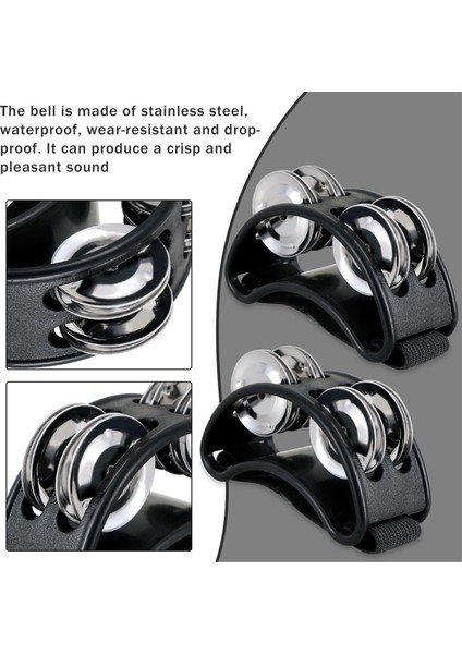 Adet Ayak Tef Percussion, Çelik Jingle Bells ile Müzik Aleti Percussion Pedalı - Kırmızı (Yurt Dışından) indirimleri