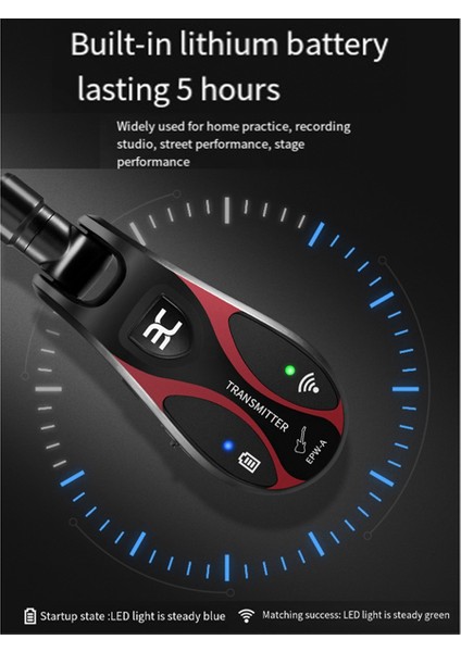 Elektrikli Küçük Hoparlör Özel Için Kablosuz Gitar Verici Alıcı Bluetooth Bağlantısı (Yurt Dışından) fiyatları