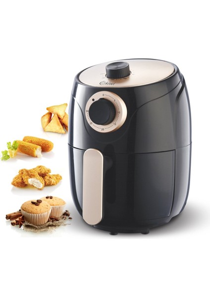 Siyah Yağsız Fritöz KAF-5515, Sağlıklı ve Pratik Kullanım