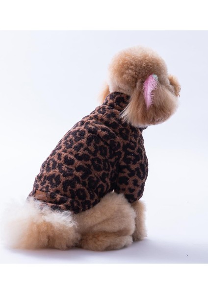 Sri Lanka Ceket Kahverengi Leopar Desenli Batik Kedi Köpek Ceketi Kedi Köpek Kıyafeti Kedi Köpek Elbisesi modelleri