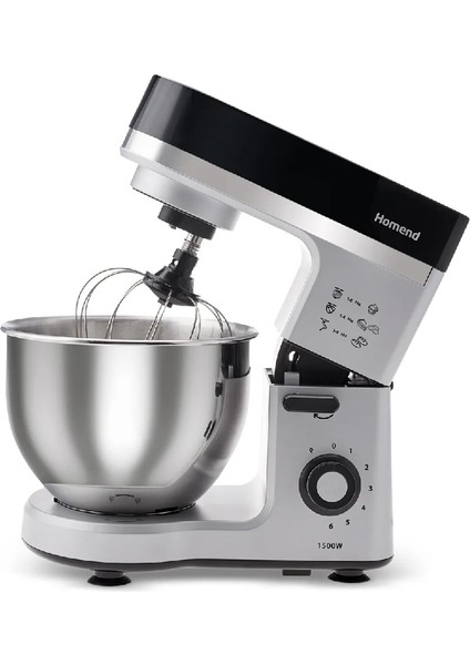 Şık Siyah Stand Mikser 1500W, 5 Litre Kapasite, Profesyonel Kullanım Için Ideal fırsatları