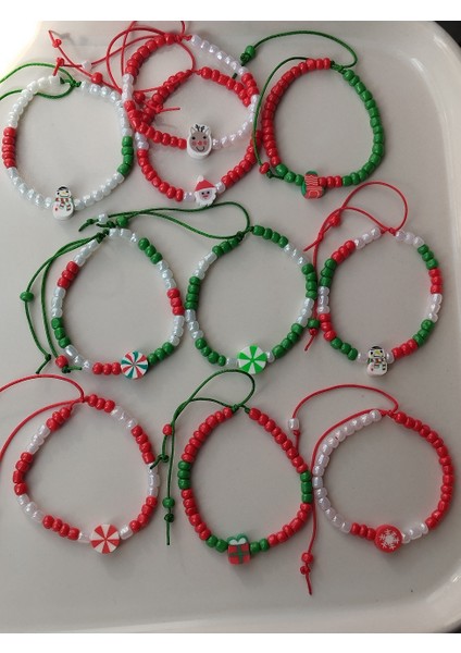 Çocuklara Özel Yılbaşı Şans Bilekliği 10'lu Set (Yeniyıl, Karne Hediyesi) fiyatları