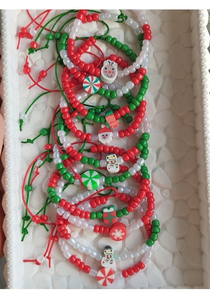 Çocuklara Özel Yılbaşı Şans Bilekliği 10'lu Set (Yeniyıl, Karne Hediyesi) modelleri