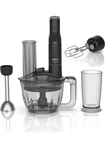 Çok Fonksiyonlu 1200W Çok Amaçlı Blender Seti Siyah Renkli