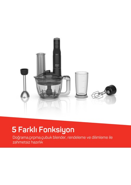 Çok Fonksiyonlu 1200W Çok Amaçlı Blender Seti Siyah Renkli indirimleri
